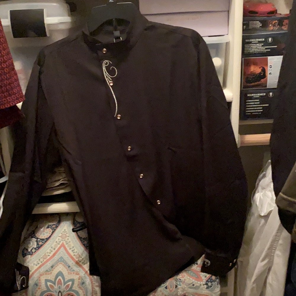 Oriental style shirt long sleeve